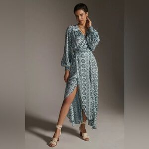 Omika Wrap Maxi Dress Large